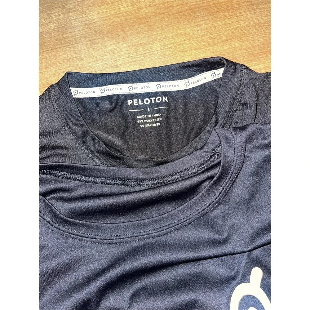 Peleton Rash Guard Shirts Men L Black Lot Of Two Long & Short Sleeve